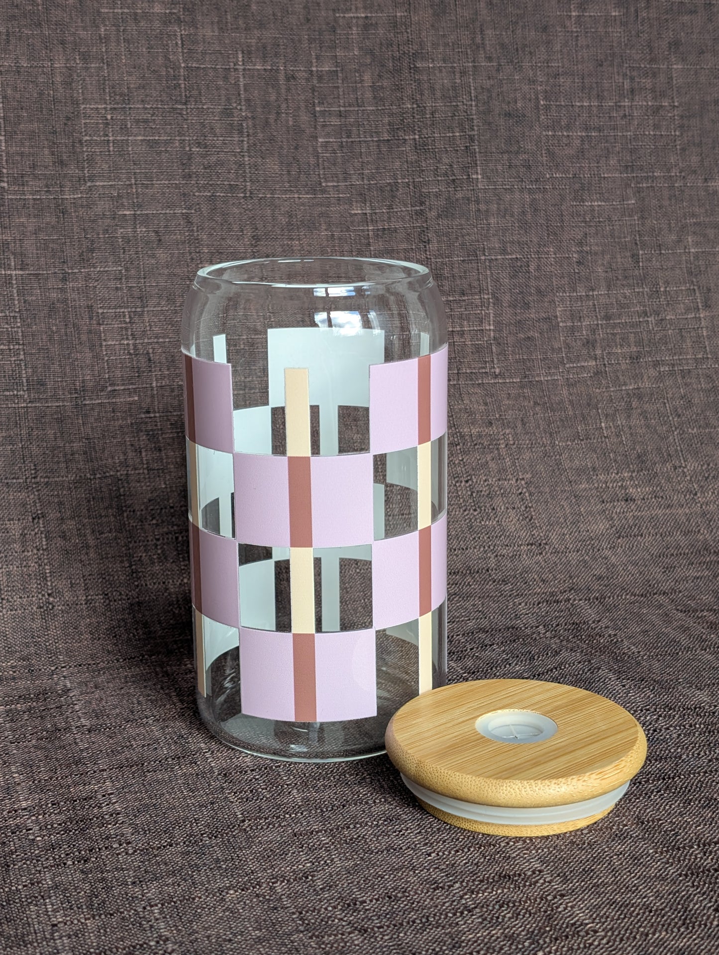 verre terracotta, rose et pêche
