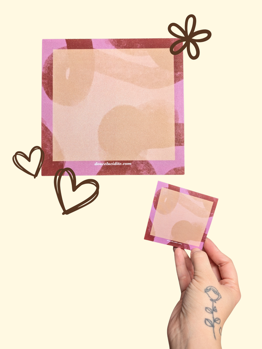 post-it art abstrait terracotta