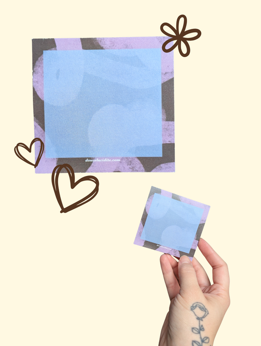 post-it art abstrait olive