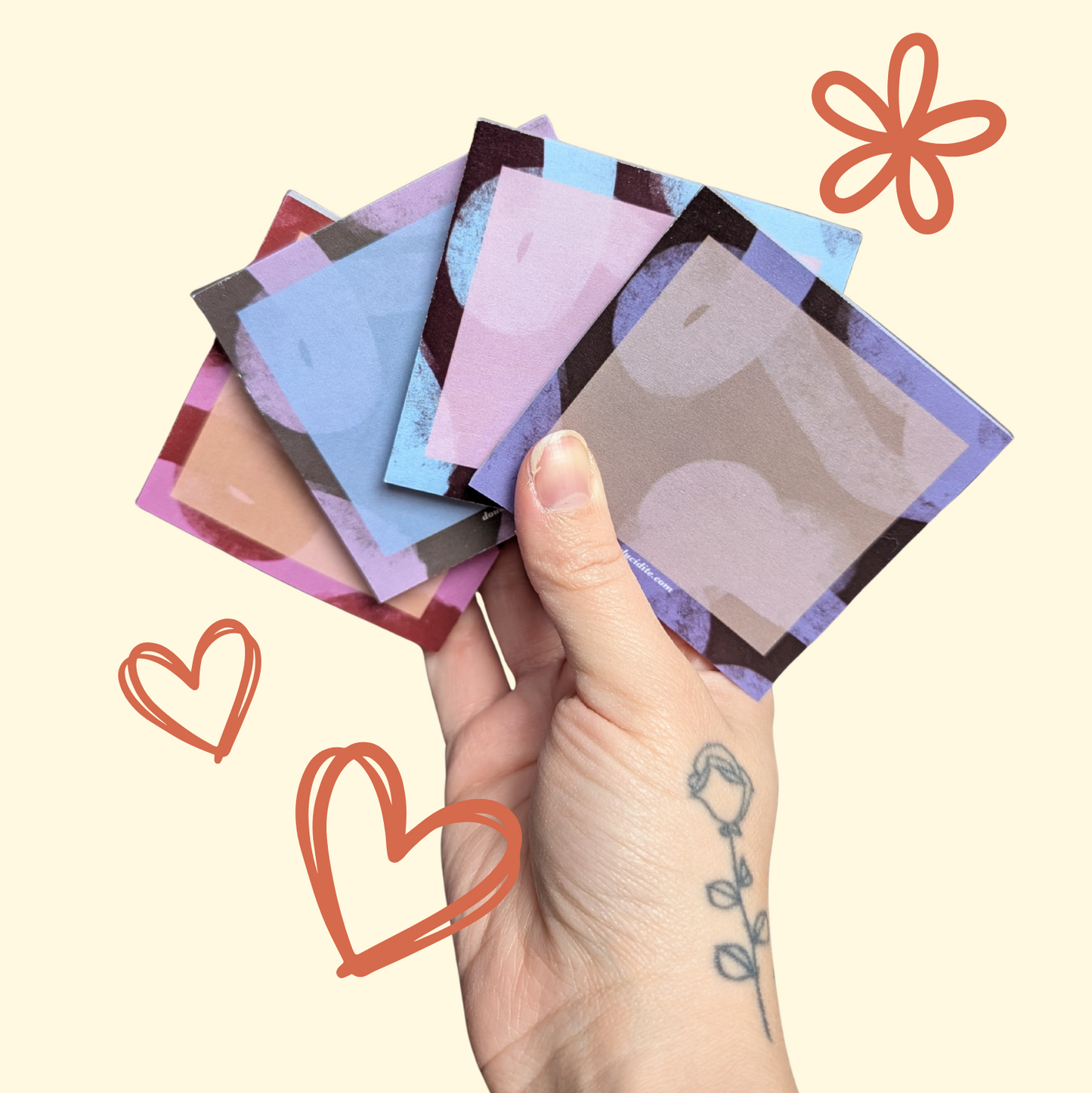 post-it art abstrait terracotta